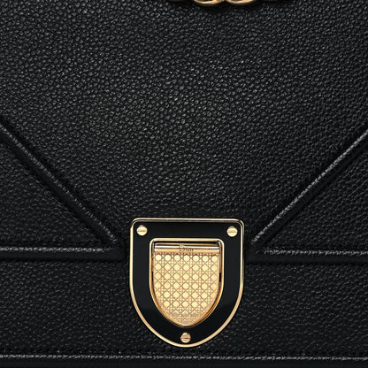 Christian Dior Grained Calfskin Medium Diorama Flap Bag Black 7 of 14