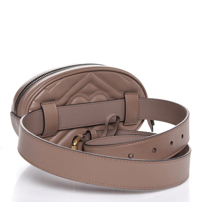 Gucci Calfskin Matelasse GG Marmont Belt Bag 95 38 Porcelain Rose 3 of 9