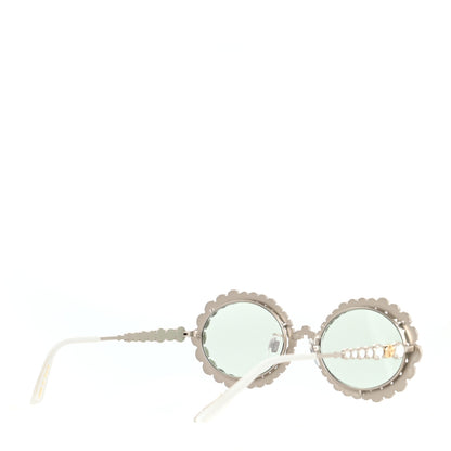 Gucci Crystal Oval Sunglasses GG0620S Silver 4 of 6