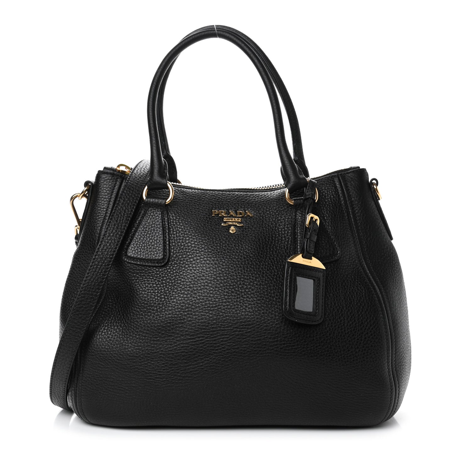 Vitello Phenix Top Handle Bag Black