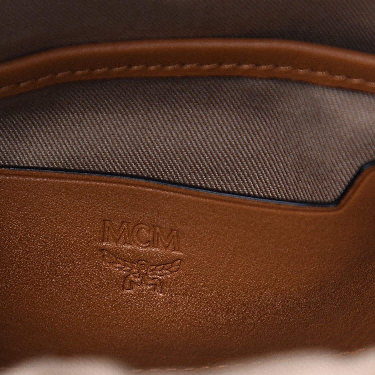 MCM Visetos Mini Backpack Crossbody Bag Cognac 5 of 7