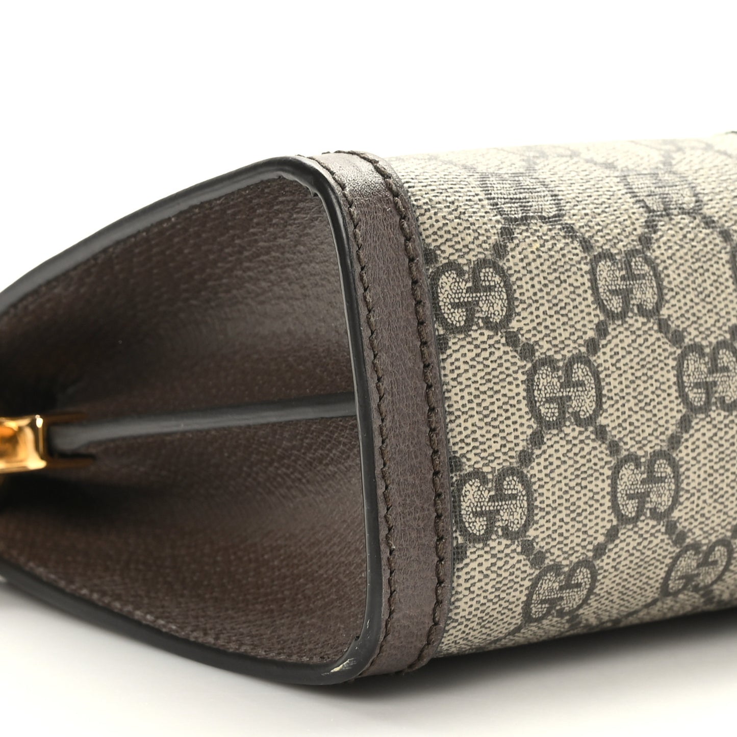 GG Supreme Monogram Web Small Ophidia Chain Shoulder Bag Brown