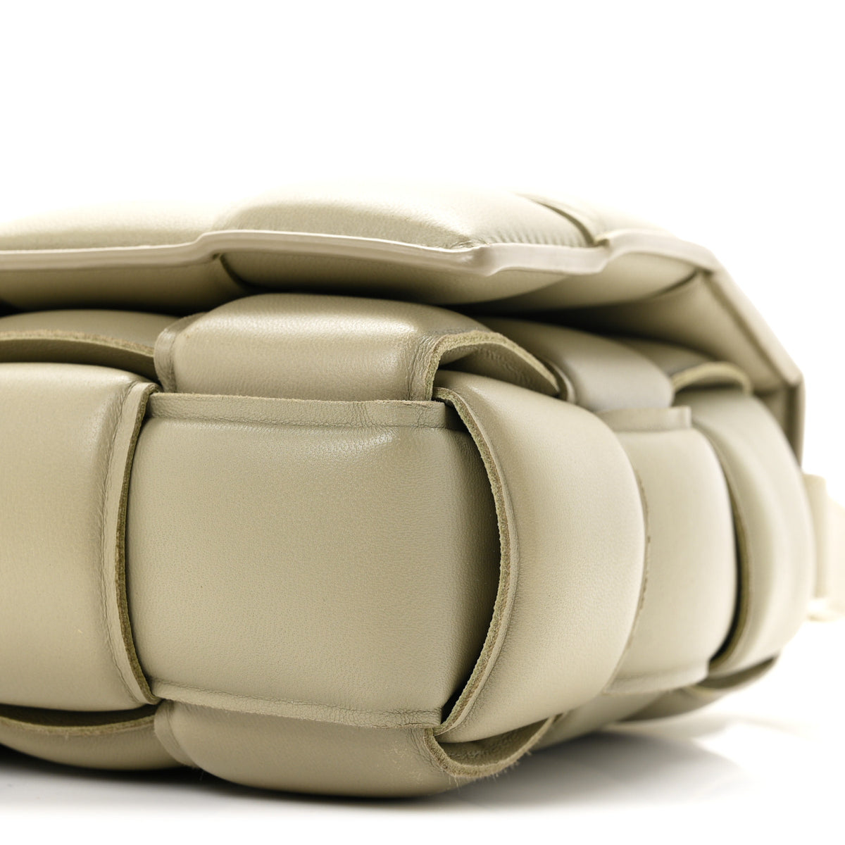 Nappa Maxi Intrecciato Padded Cassette Crossbody Bag Travertine