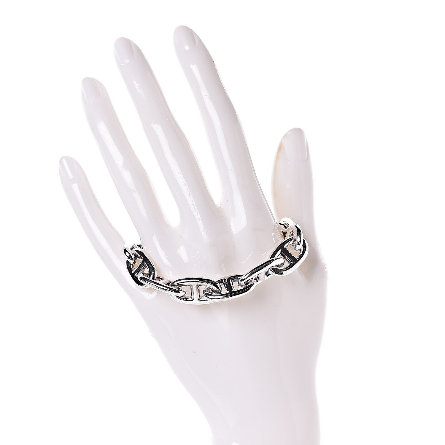 Hermes Sterling Silver GM Chaine D'Ancre Bracelet 2 of 5