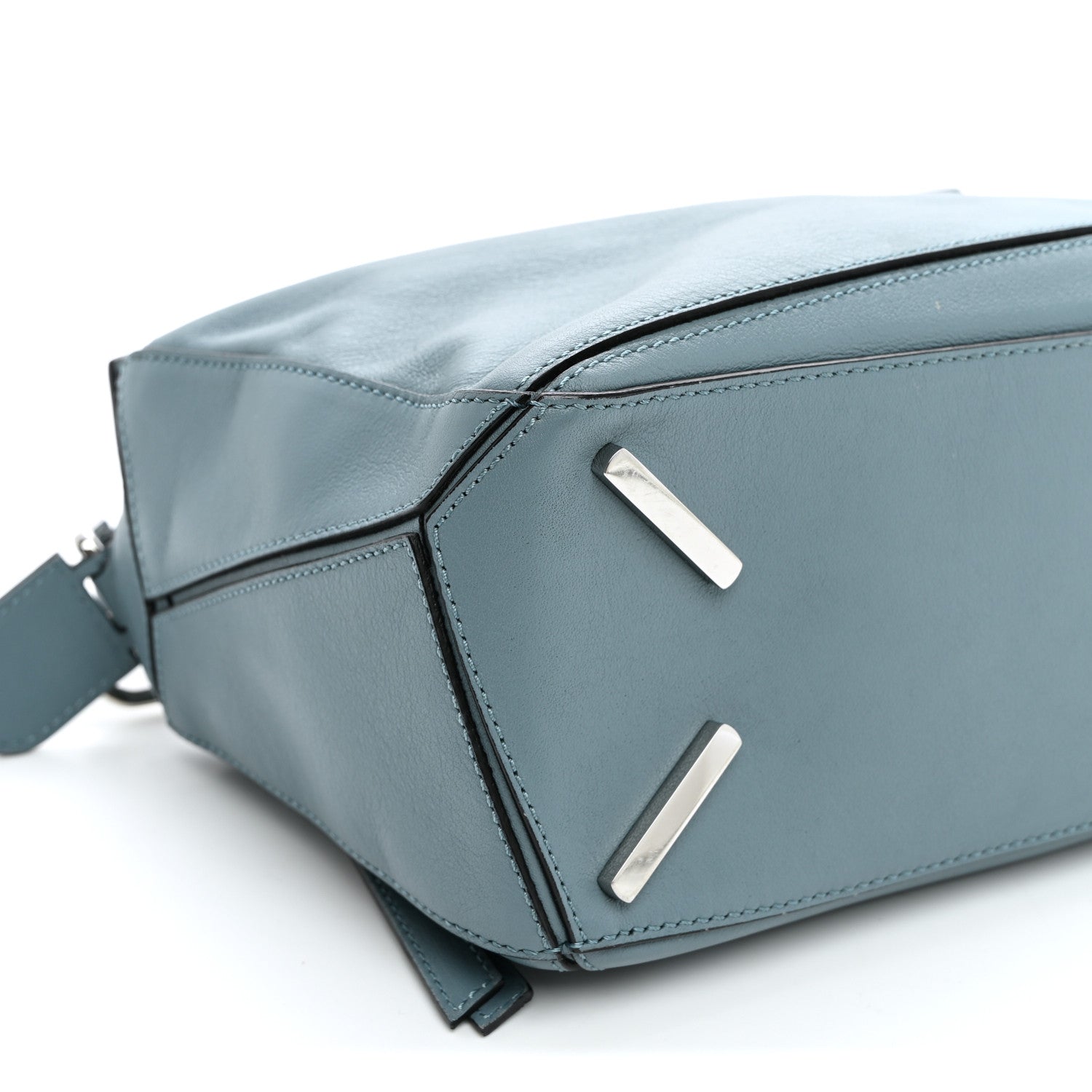 Loewe Calfskin Small Puzzle Bag Stone Blue 8 of 9