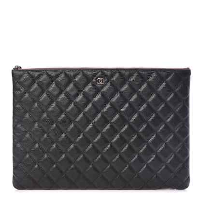 Chanel Caviar Quilted Large Cosmetic Case Black 1 of 8