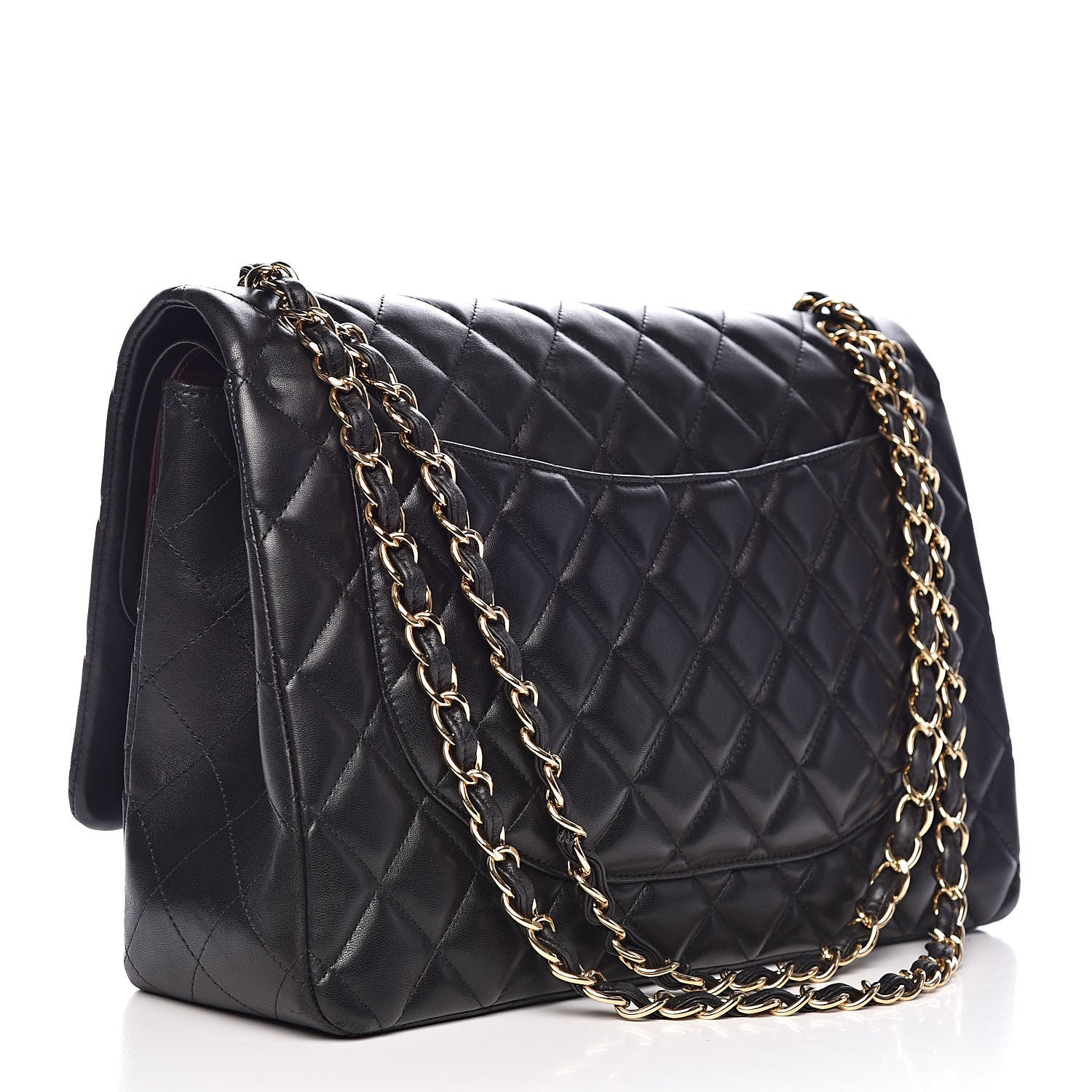 Chanel Lambskin Quilted Maxi Double Flap Black 3 of 17