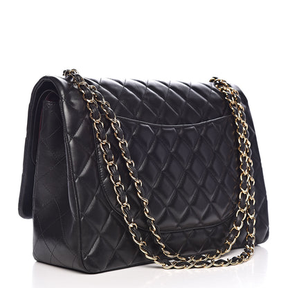 Chanel Lambskin Quilted Maxi Double Flap Black 3 of 17