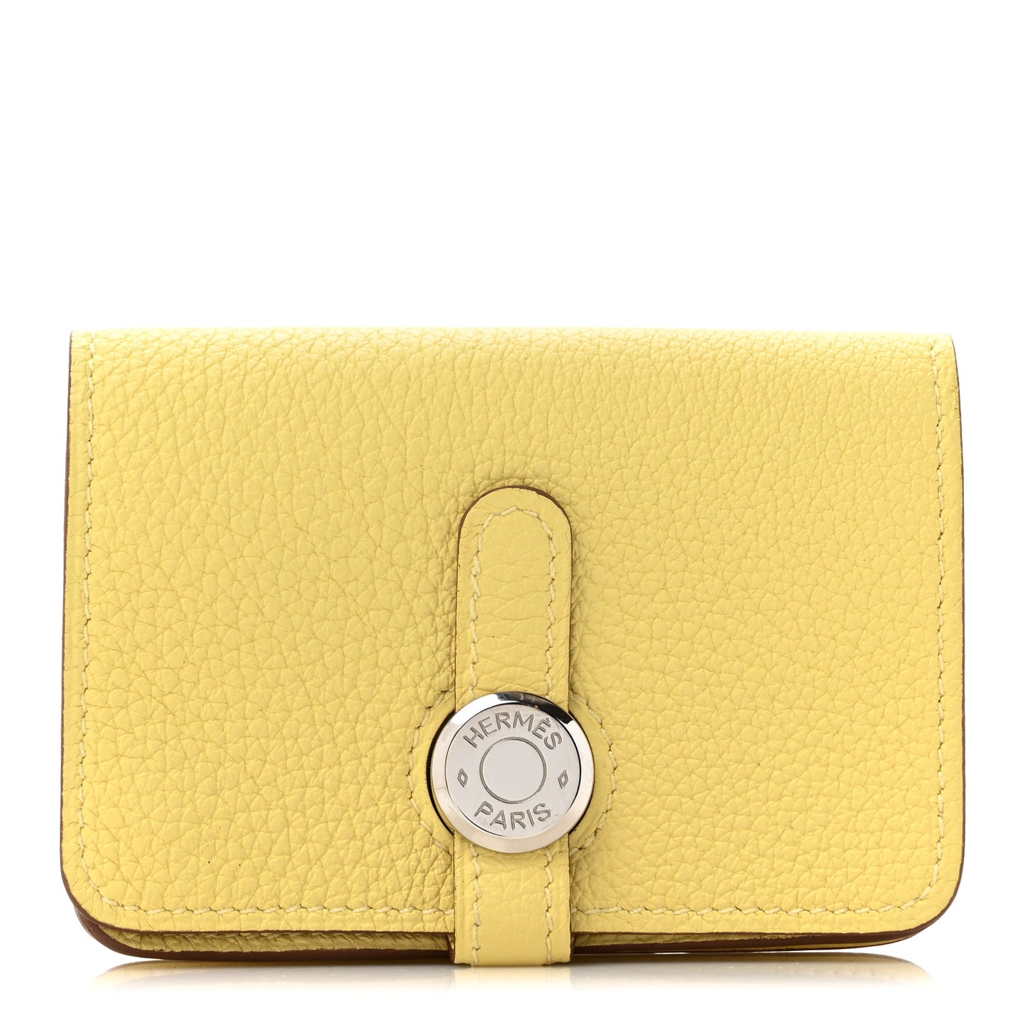 Togo Dogon Card Case Jaune Poussin