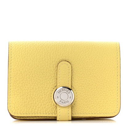Hermes Togo Dogon Card Case Jaune Poussin 1 of 8