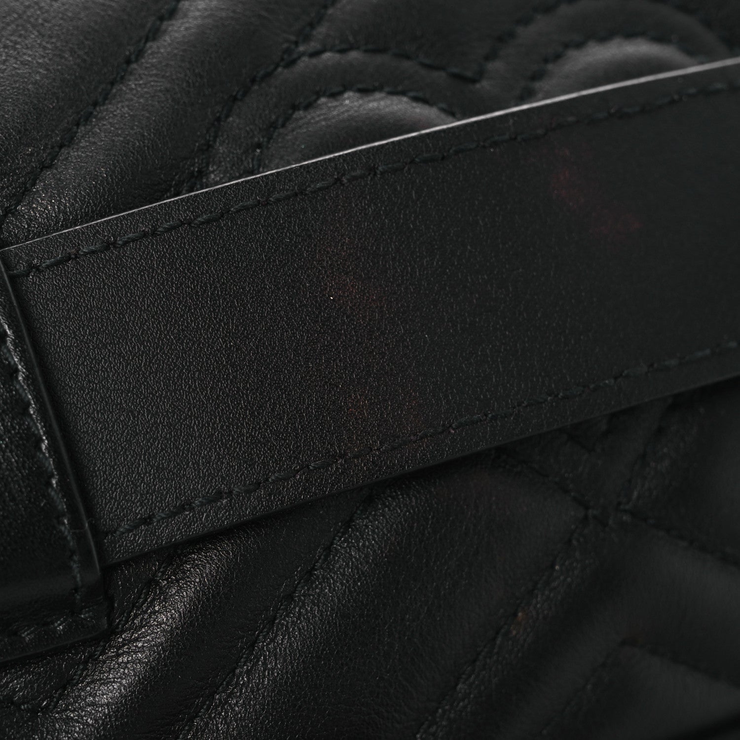 Gucci Calfskin Matelasse GG Marmont Belt Bag 105 42 Black 12 of 12