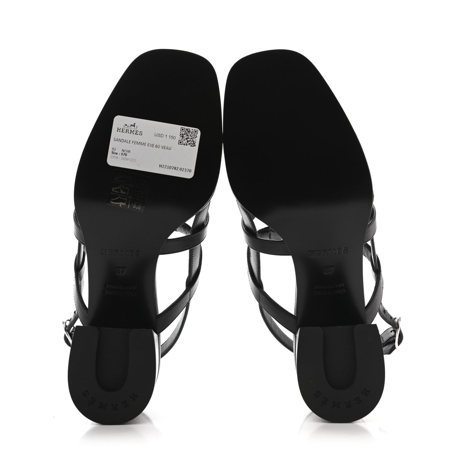 Calfskin Eve 60 Sandals 37 Black
