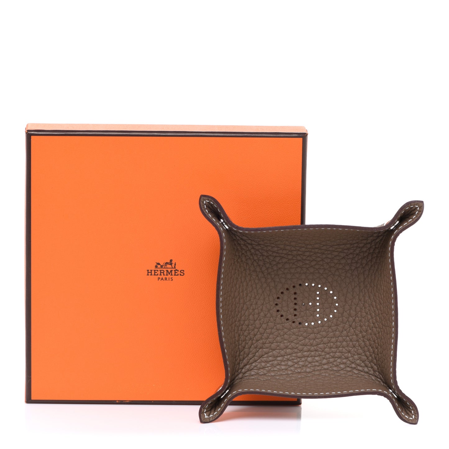 Taurillon Clemence Mini Mises et Relances Change Tray Etoupe