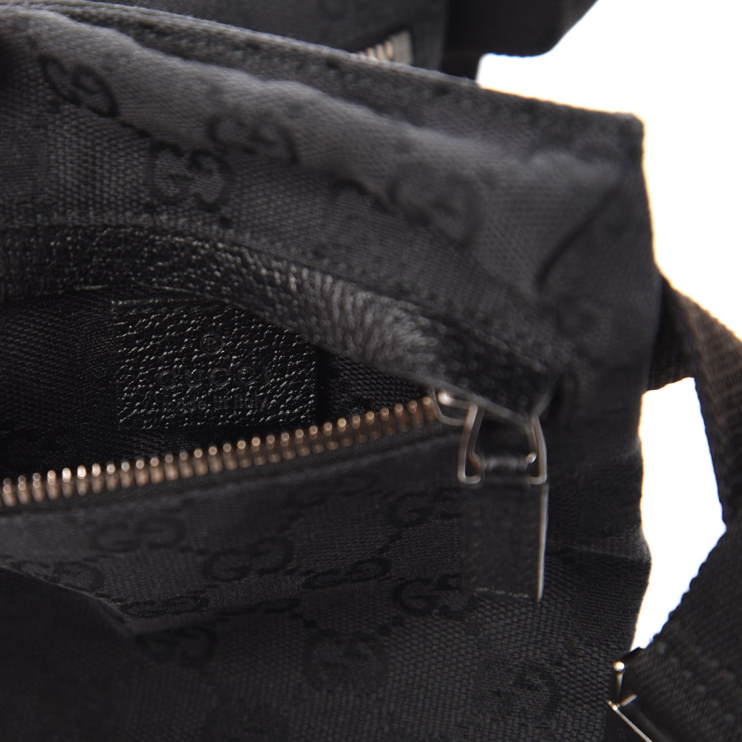 GG Monogram Double Pocket Belt Bag Black