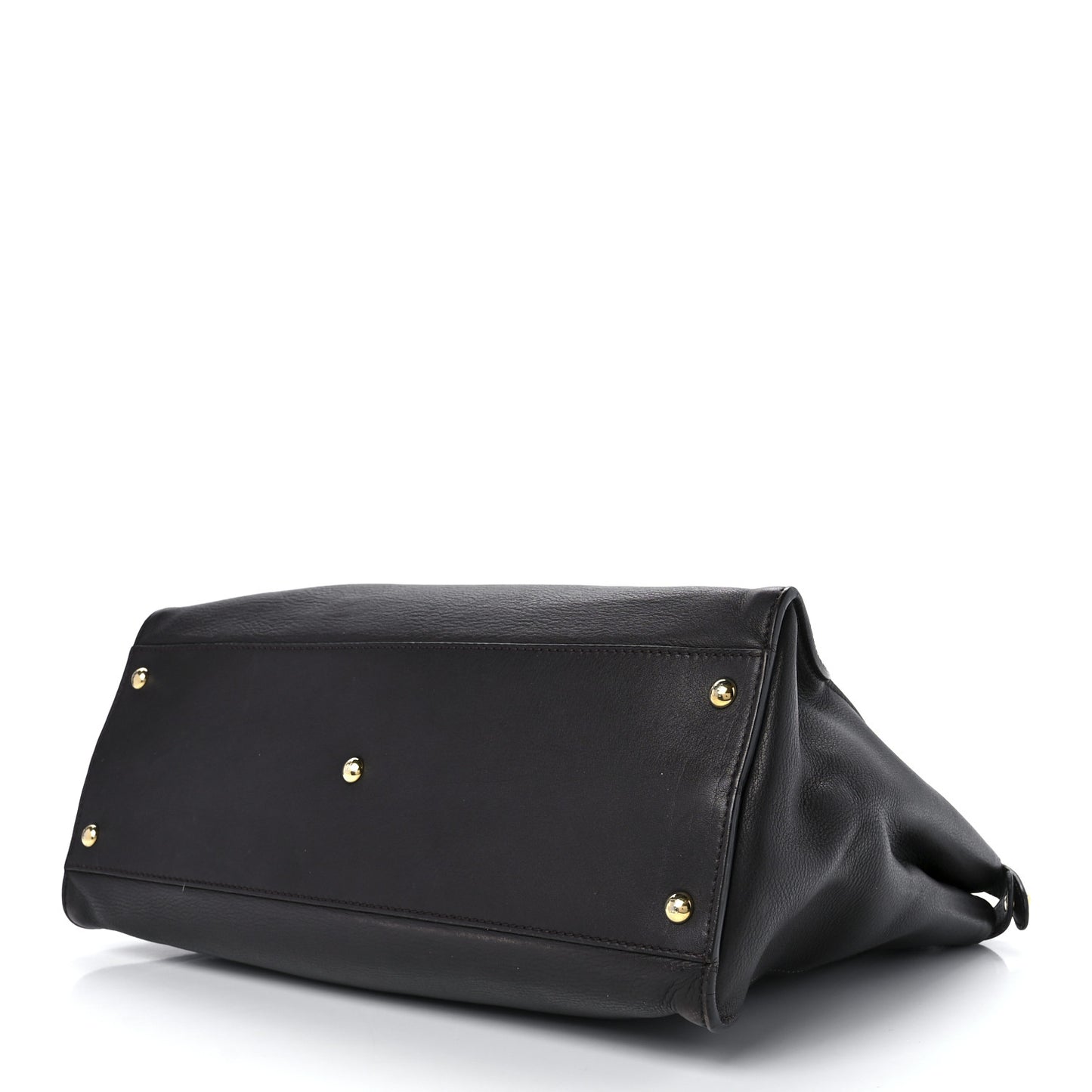 Vitello Dolce Marmol Large Peekaboo Iconic Satchel Ebano Blu Scuro