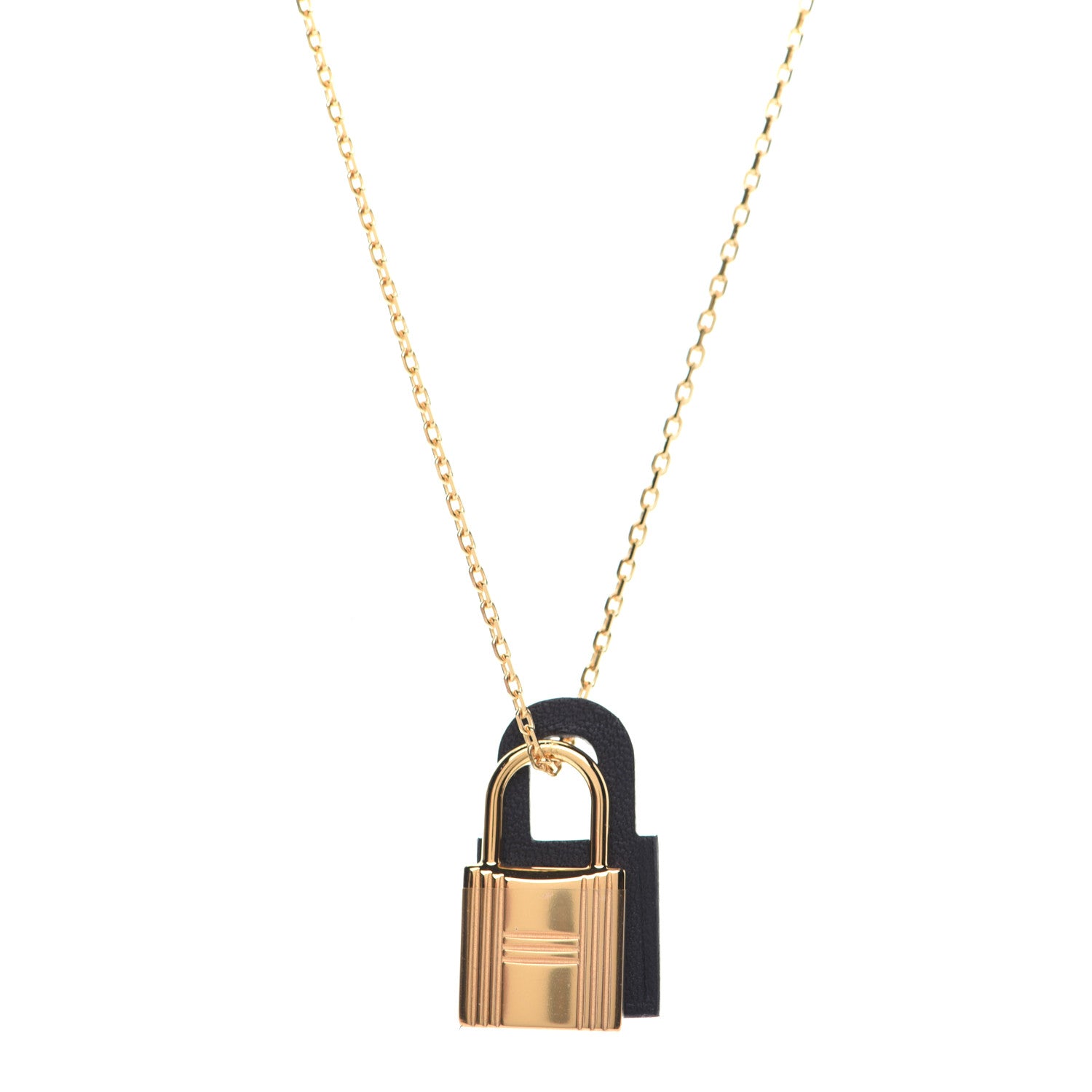 Hermes Swift Small O'Kelly Pendant Necklace Black 1 of 7