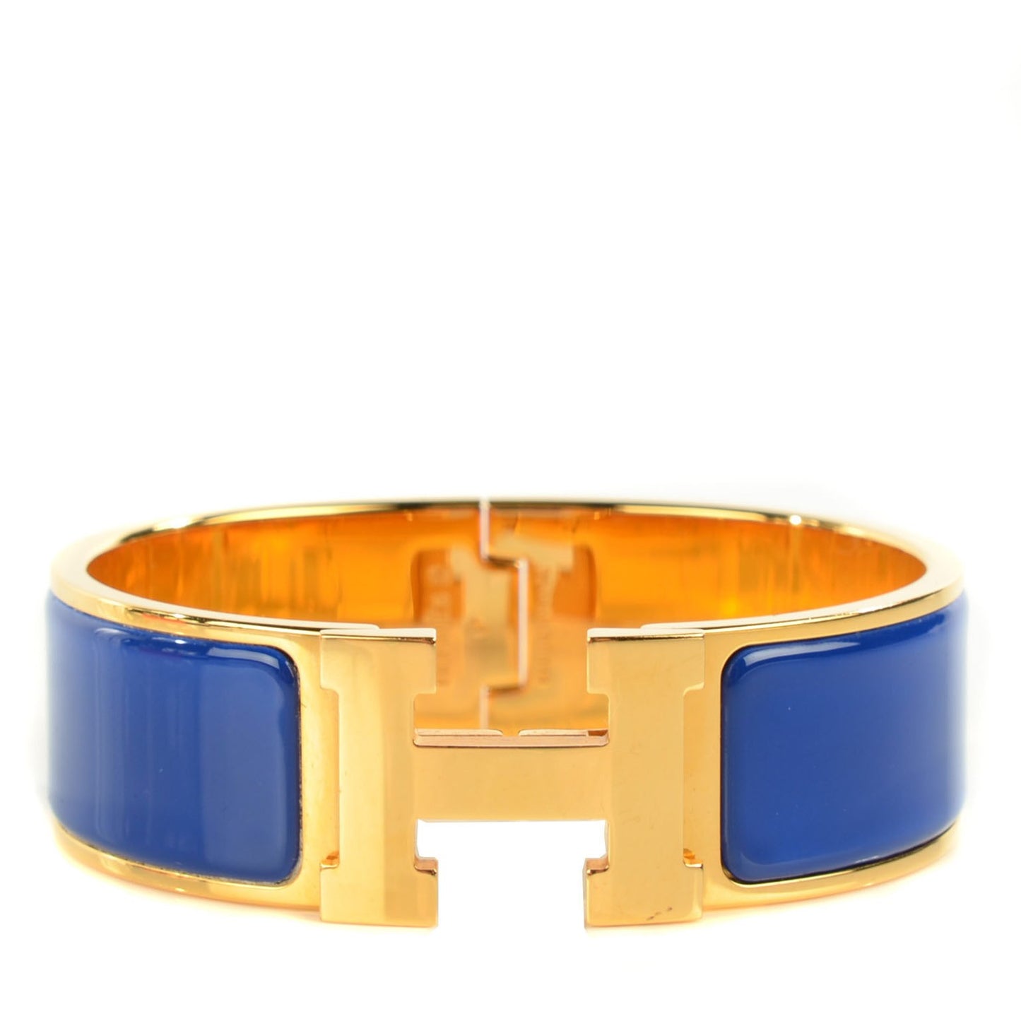 Enamel Wide Clic Clac H Bracelet GM Royal Bleu