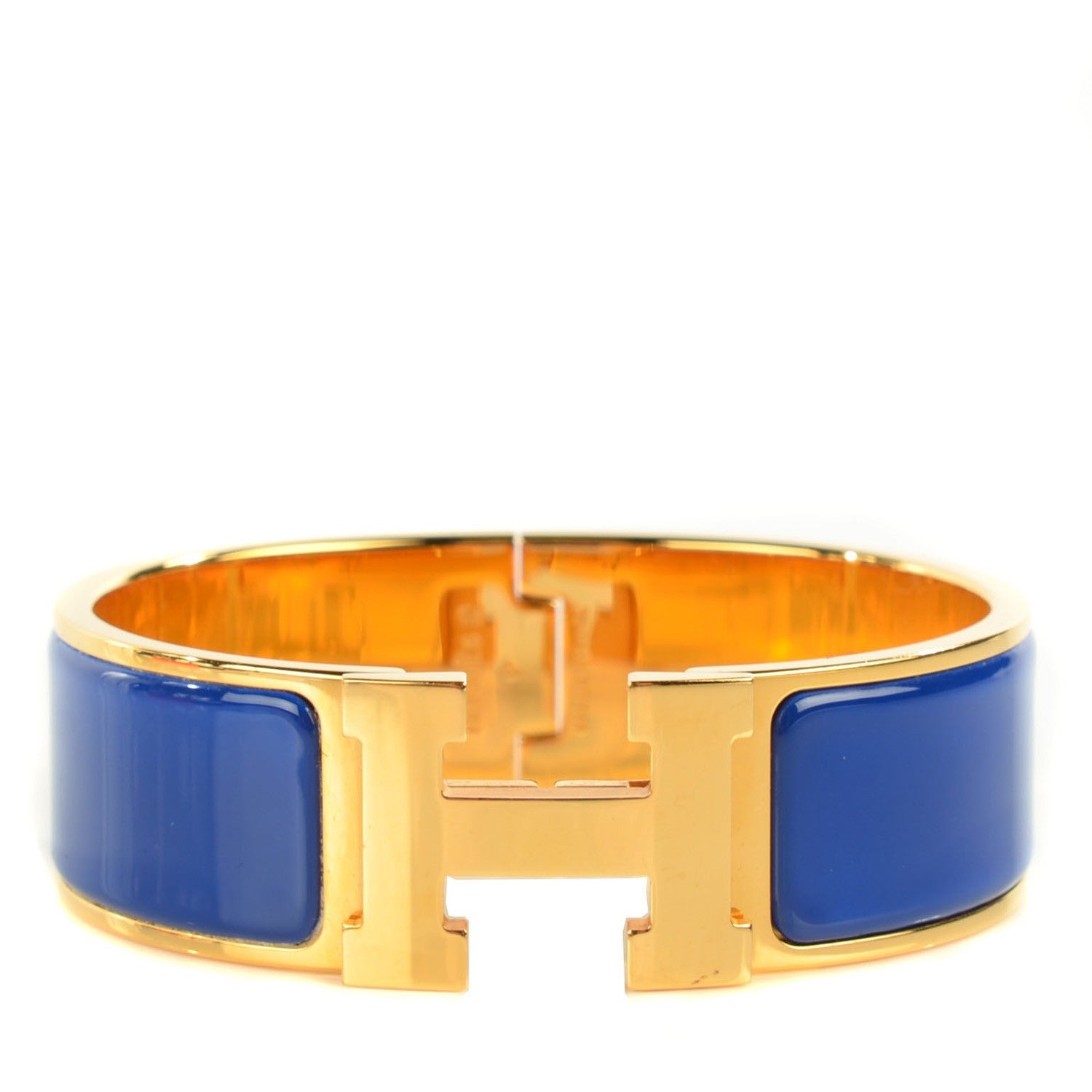 Hermes Enamel Wide Clic Clac H Bracelet GM Royal Bleu 1 of 7