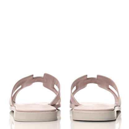 Hermes Box Calfskin Oran Sandals 37 Rose Pale 6 of 12