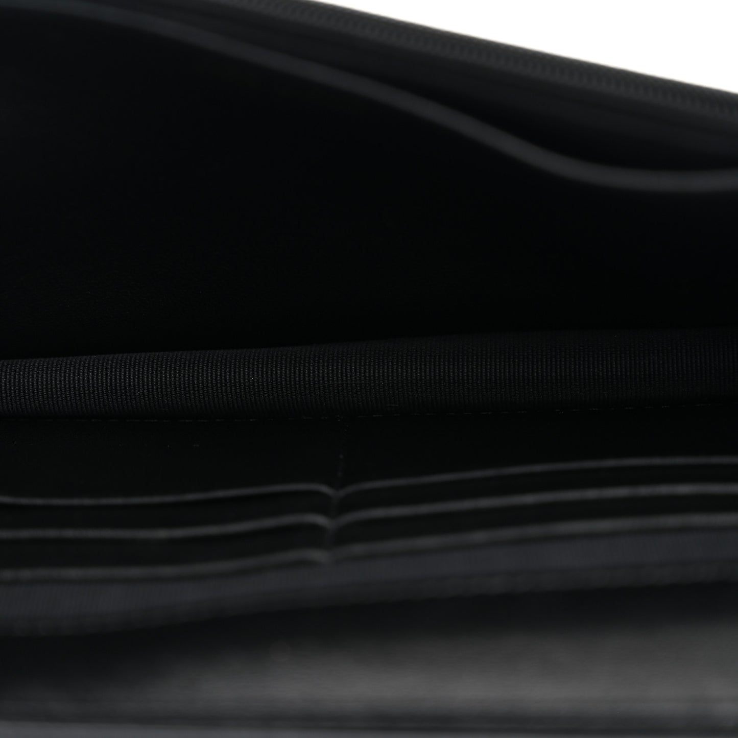 Shiny Lambskin Quilted Golden Links Wallet On Chain WOC Black
