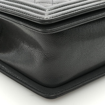 Chanel Caviar Quilted Medium Boy Flap Dark Grey 8 of 9
