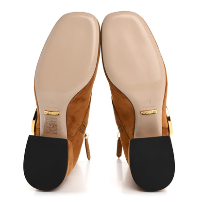 Gucci Suede Cachemire Blondie 55mm Ankle Boots 35 Blondie Cognac 6 of 10