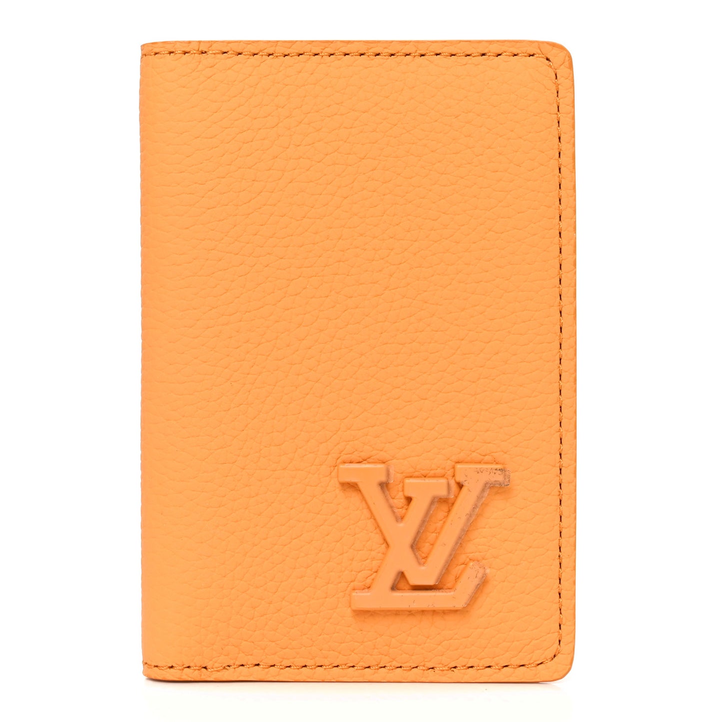 Grained Calfskin Aerogram Pocket Organizer Safran