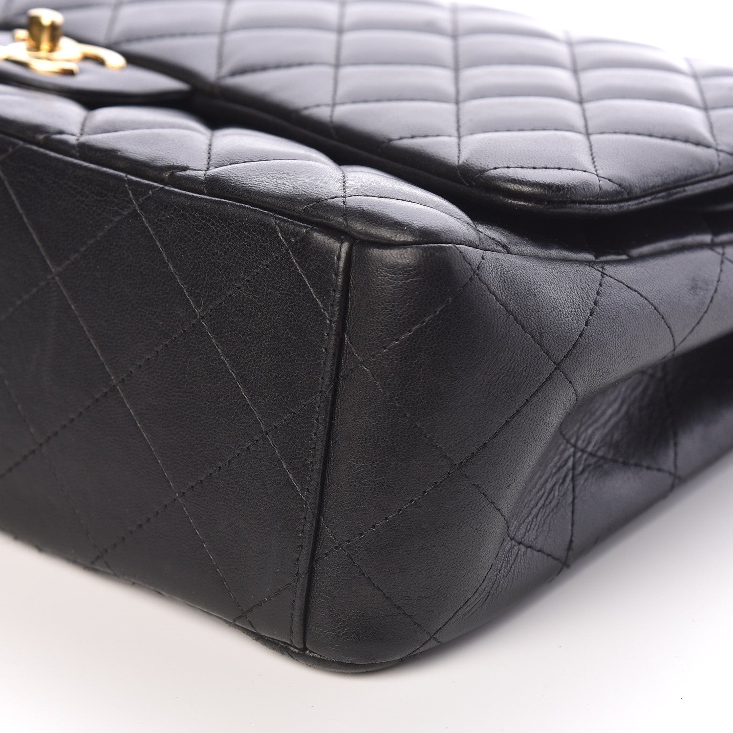 Chanel Lambskin Quilted Maxi Double Flap Black 9 of 10