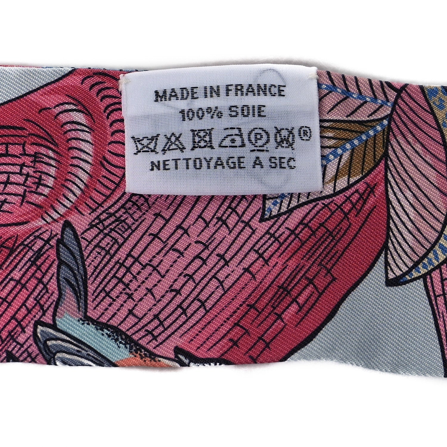 Hermes Silk Tree Of Song Twilly Bleu Pale Rose Blue Jean 4 of 4