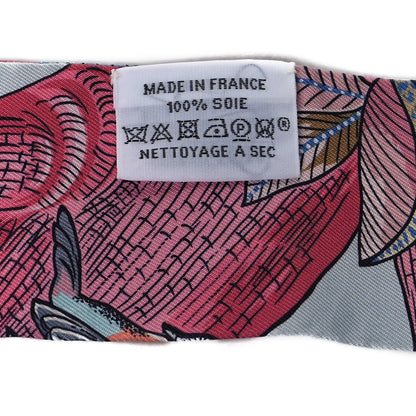 Hermes Silk Tree Of Song Twilly Bleu Pale Rose Blue Jean 4 of 4
