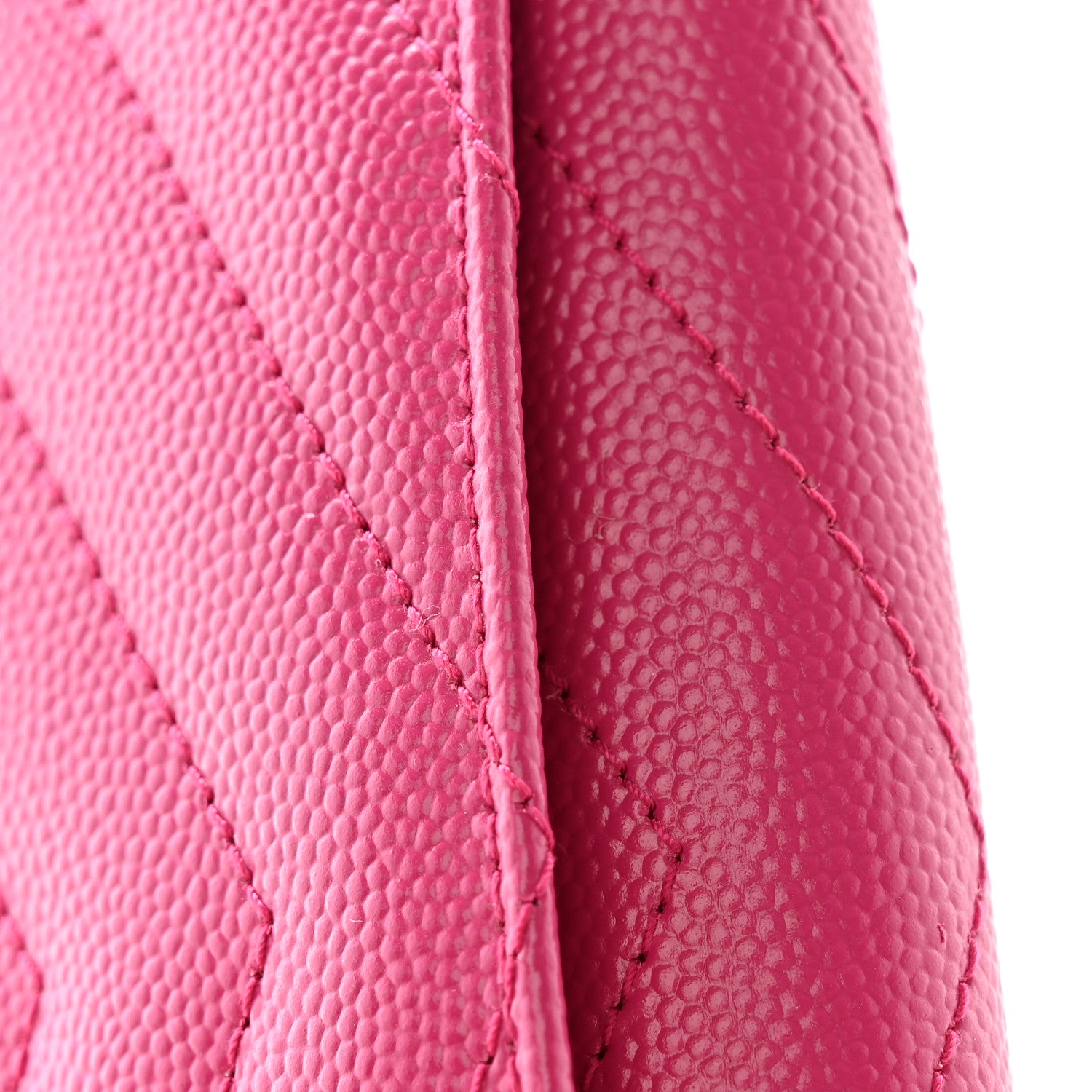 Saint Laurent Grain De Poudre Matelasse Chevron Small Monogram Envelope Wallet Bubblegum 10 of 12