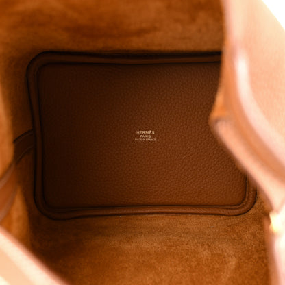 Hermes Taurillon Clemence Picotin Lock 18 PM Gold 5 of 11