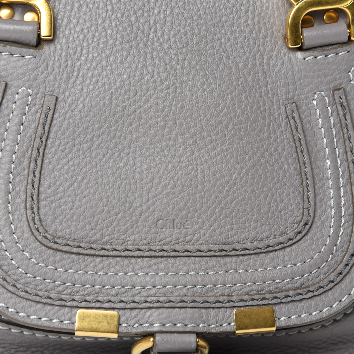 Chloe Calfskin Mini Marcie Satchel Cashmere Grey 10 of 10