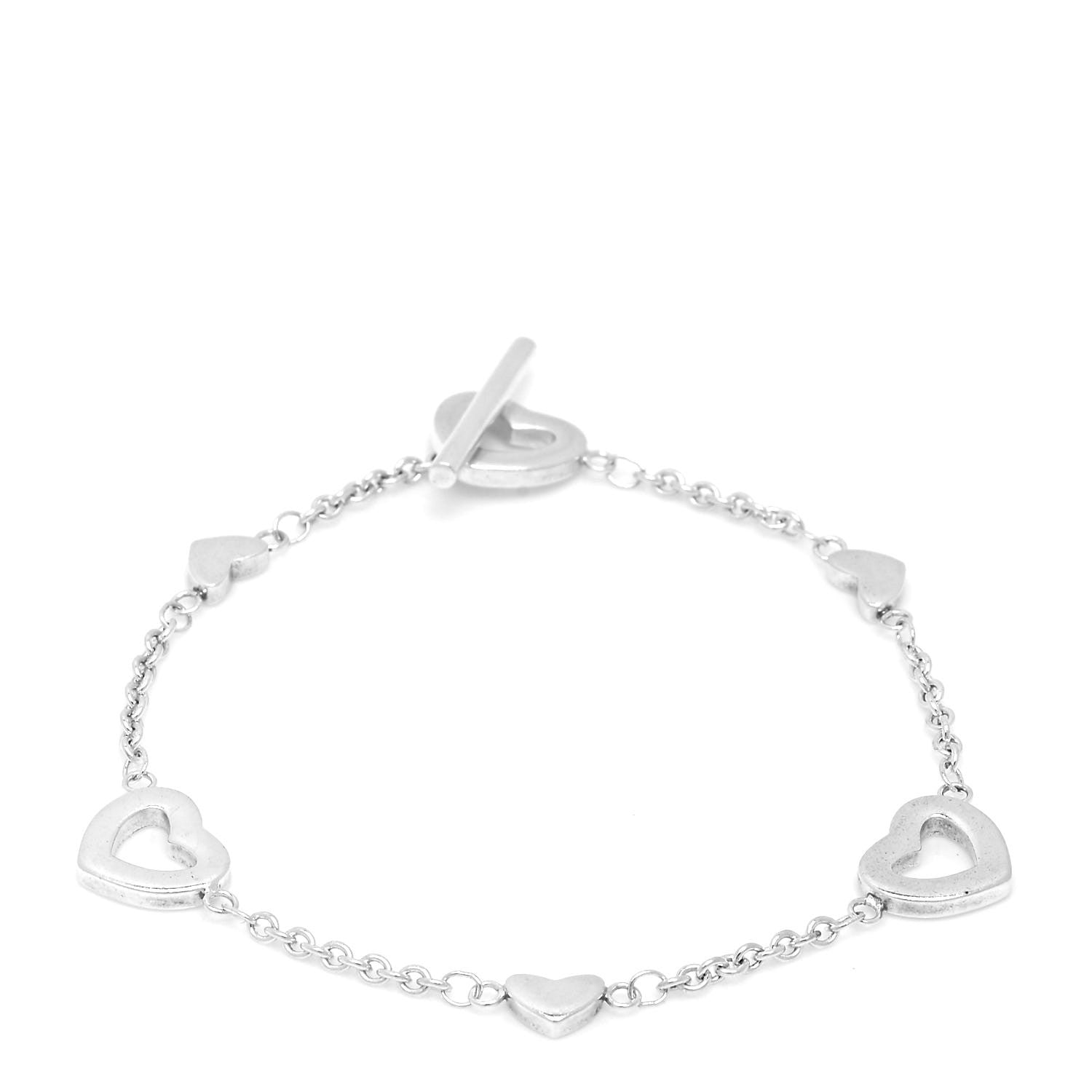 Tiffany Sterling Silver Heart Toggle Bracelet 1 of 5