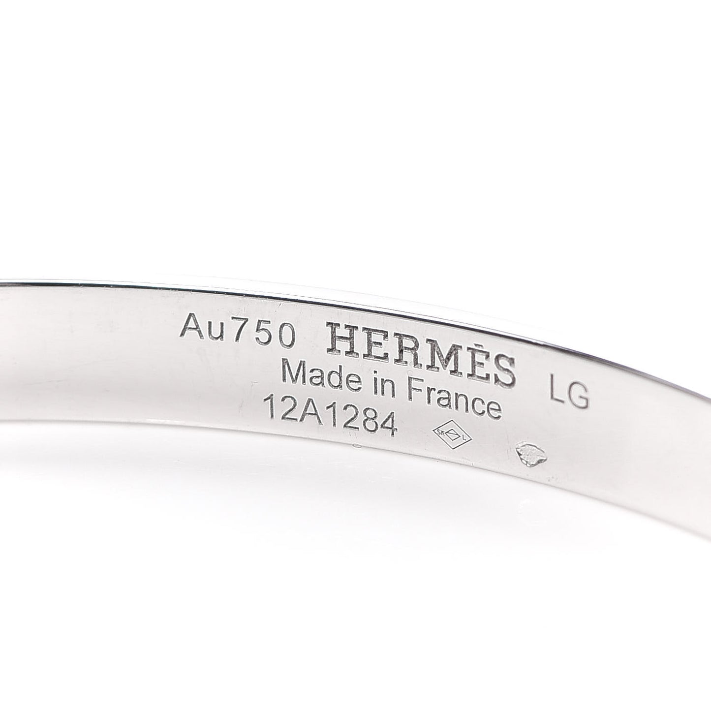 18K White Gold PM Collier De Chien Bracelet LG