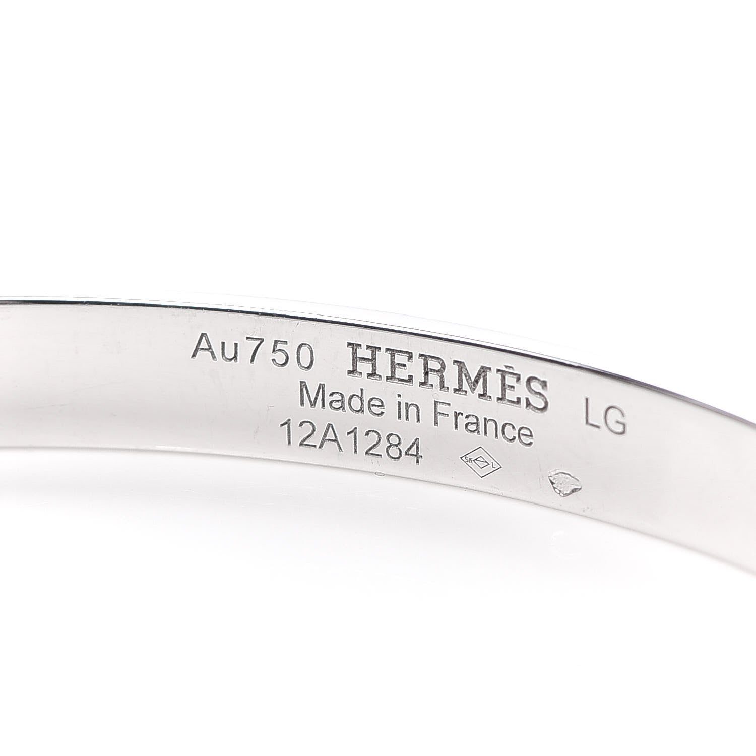 Hermes 18K White Gold PM Collier De Chien Bracelet LG 4 of 5