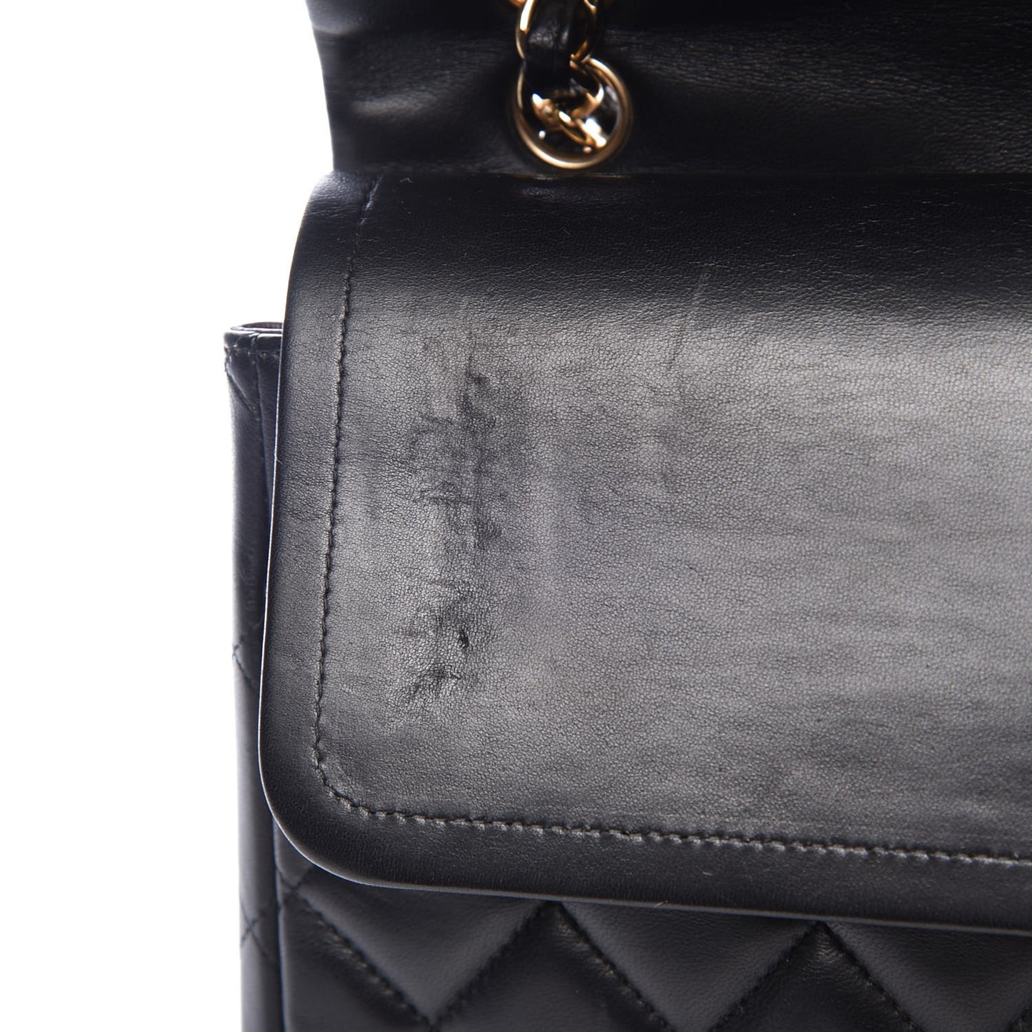 Lambskin Quilted Maxi Double Flap Black