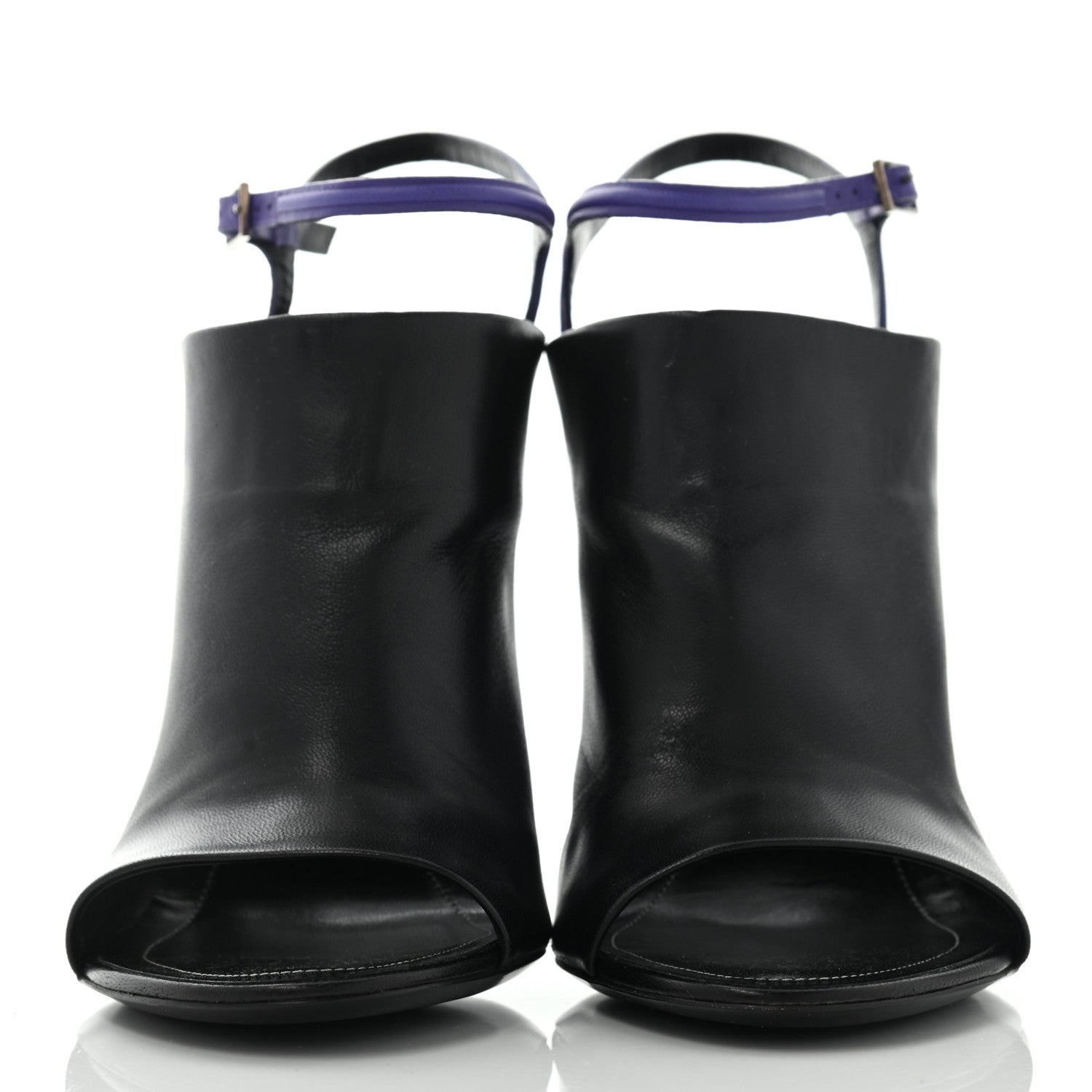 Balenciaga Lambskin Open Toe Glove Sandal 37.5 Black Purple 2 of 12