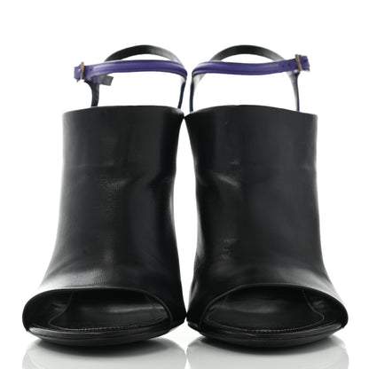 Balenciaga Lambskin Open Toe Glove Sandal 37.5 Black Purple 2 of 12