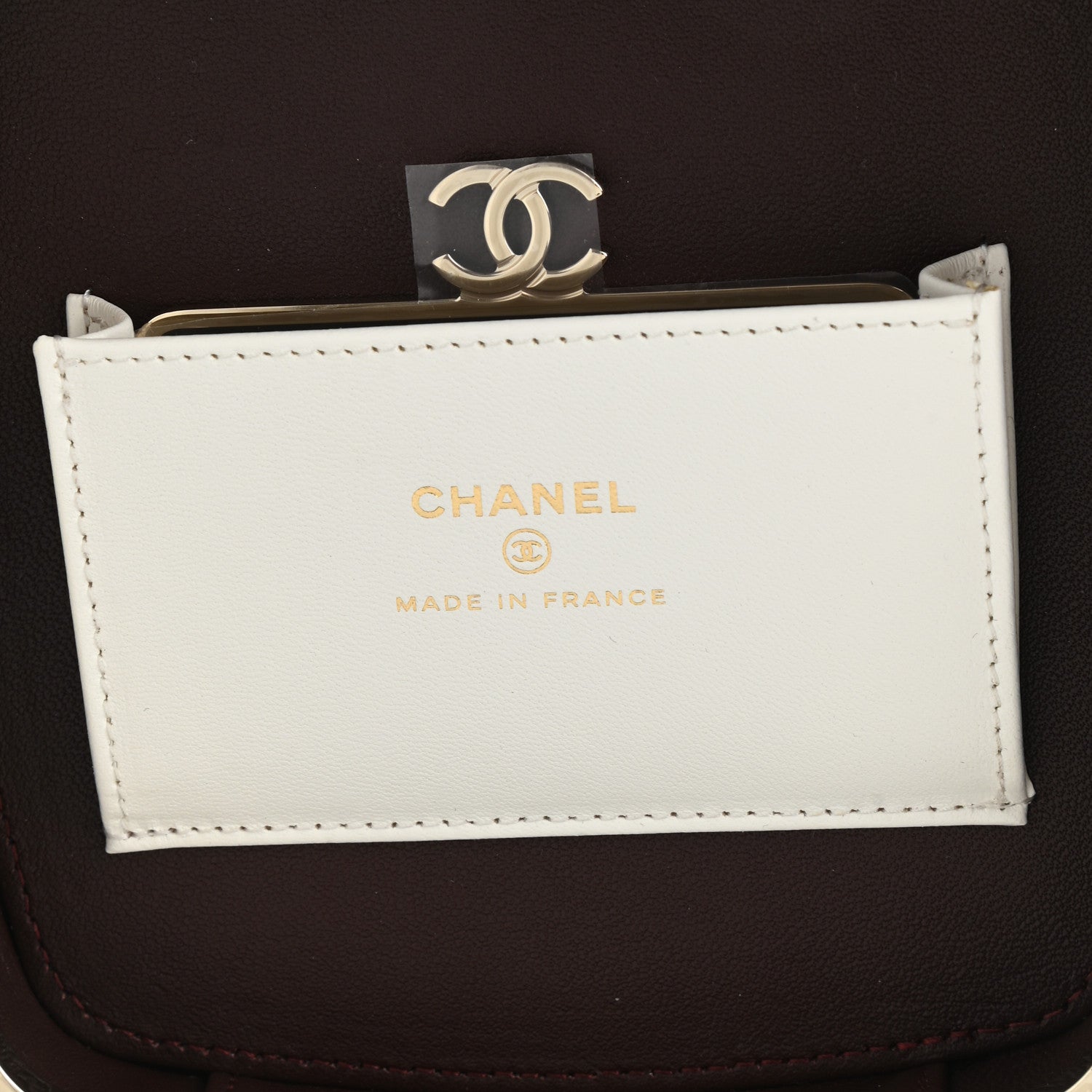 Chanel Lambskin Minaudiere Vanity With Handle White 7 of 12