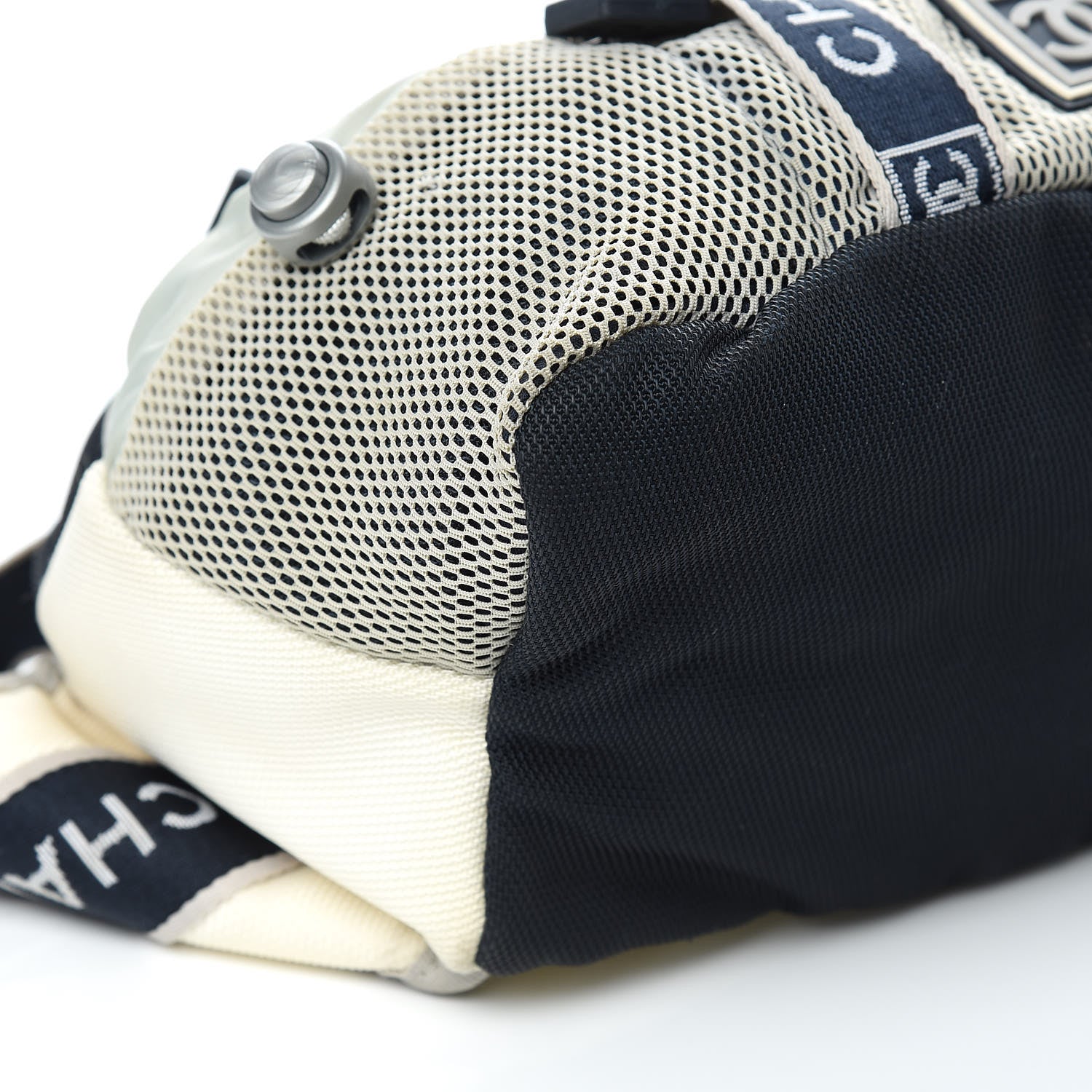 Chanel Nylon Mesh Sport Belt Bag Navy White 7 of 12