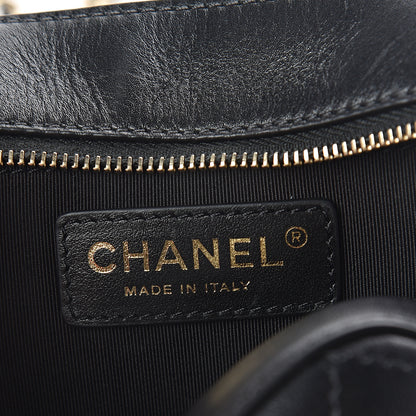 Chanel Calfskin Stitched Enamel CC Camera Case Bag Black 5 of 9