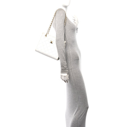 Chanel Caviar Quilted Shoulder Bag White 2 of 10