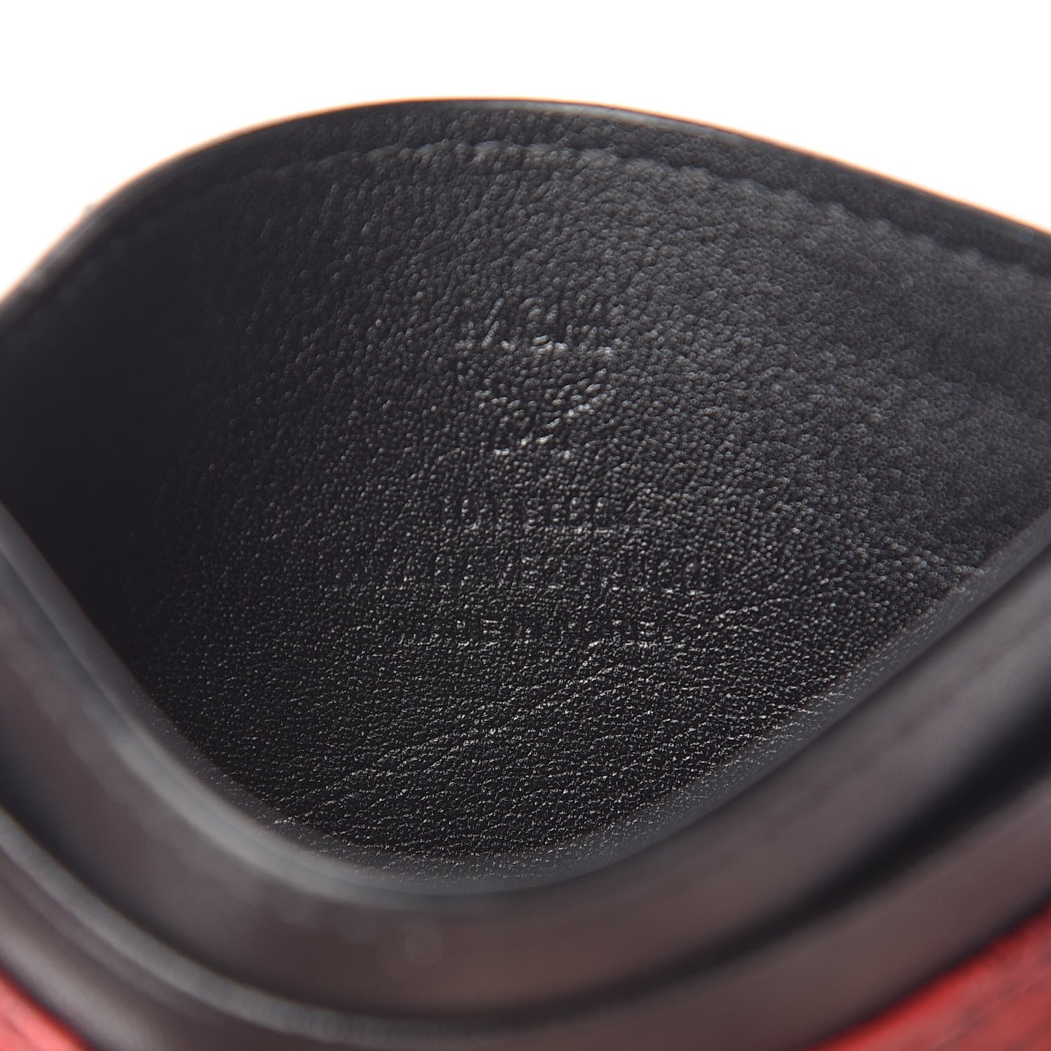 MCM Calfskin Visetos Mini Card Case Black Ruby Red 6 of 9