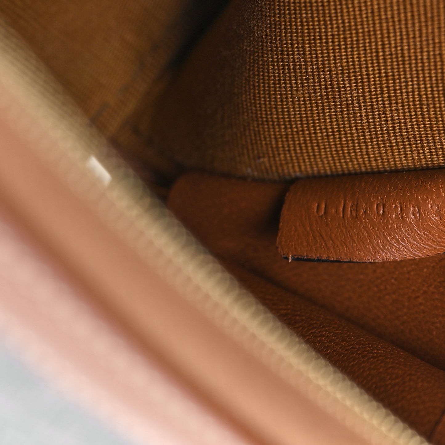 Triomphe Canvas Lambskin Clutch On Chain Tan
