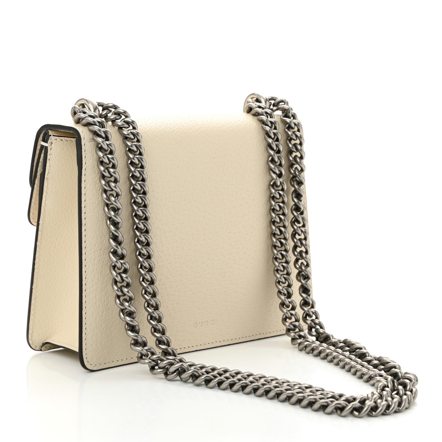 Textured Calfskin Crystal Mini Dionysus Shoulder Bag Mystic White