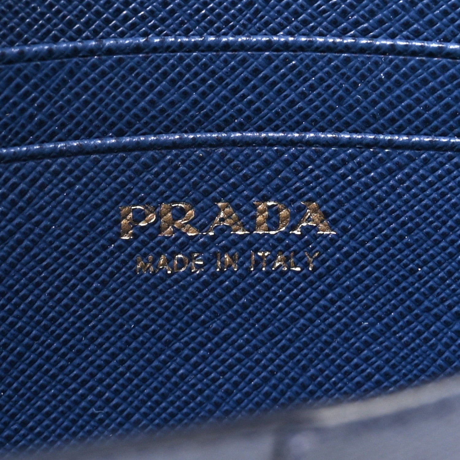 Prada Saffiano Bi-Color Envelope Wallet Baltico Bluette 6 of 10
