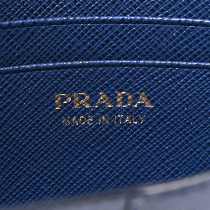Prada Saffiano Bi-Color Envelope Wallet Baltico Bluette 6 of 10