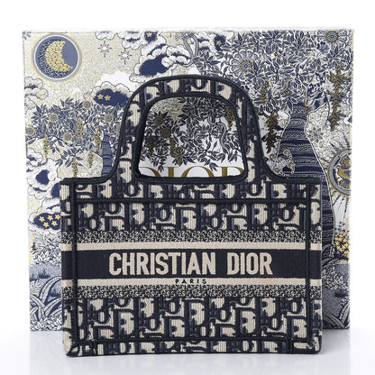 Christian Dior Oblique Mini Book Tote Blue Multicolor 9 of 9