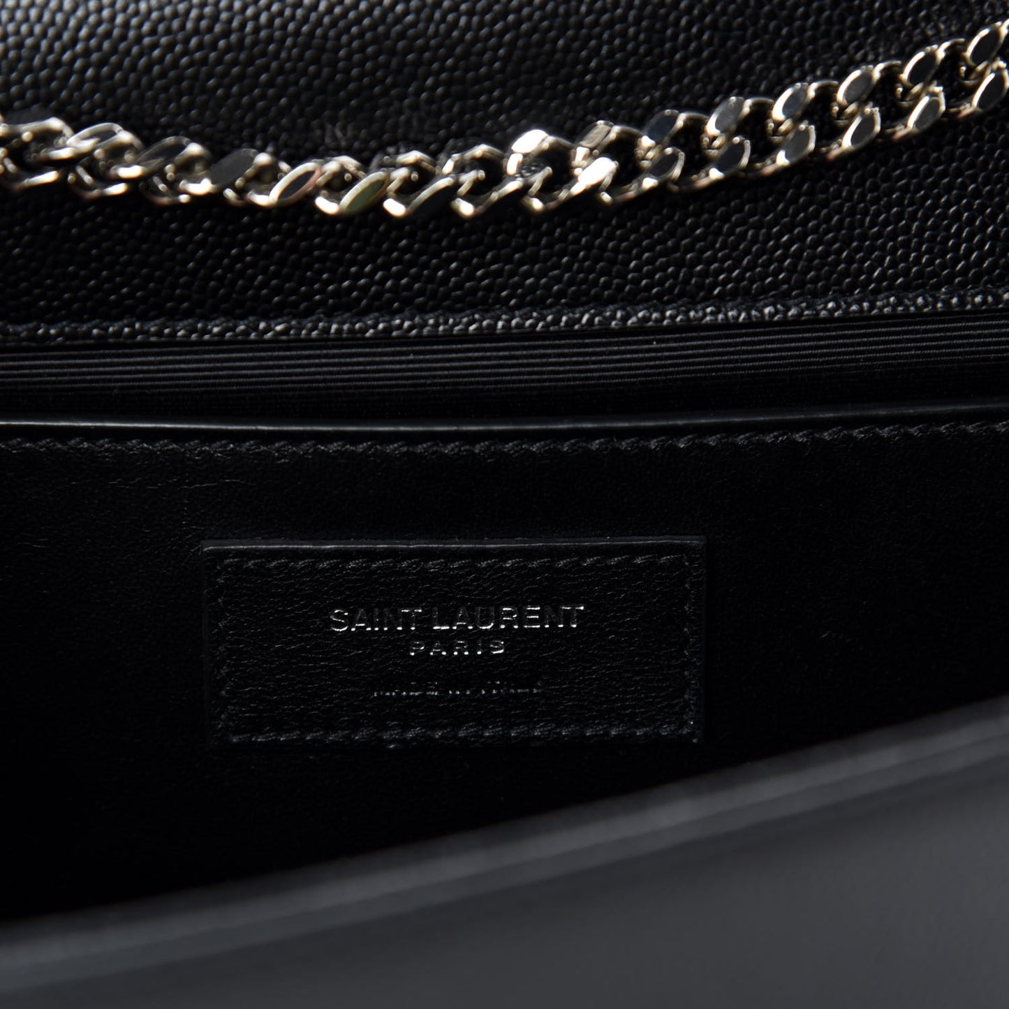 Grain De Poudre Medium Classic Monogram Kate Satchel Black